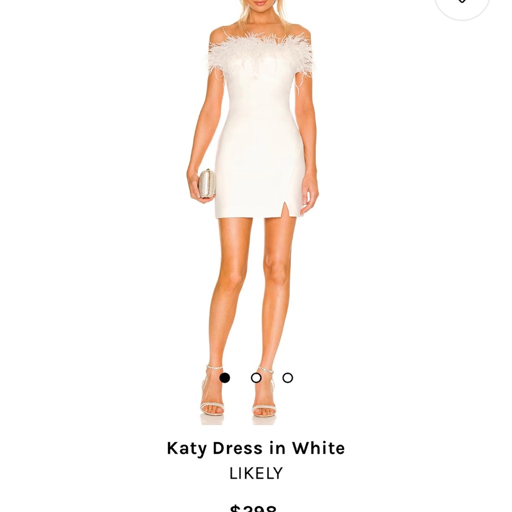 White Wedding reception party dress - worn once for 3 hours at wedding. Size 12